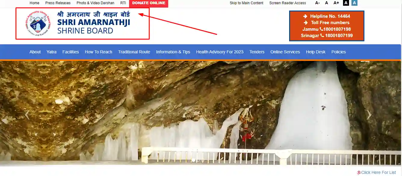 Visit the Official Amarnath Yatra Website 