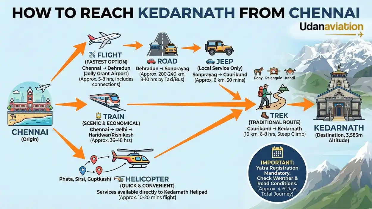 How to Reach Kedarnath from Chennai