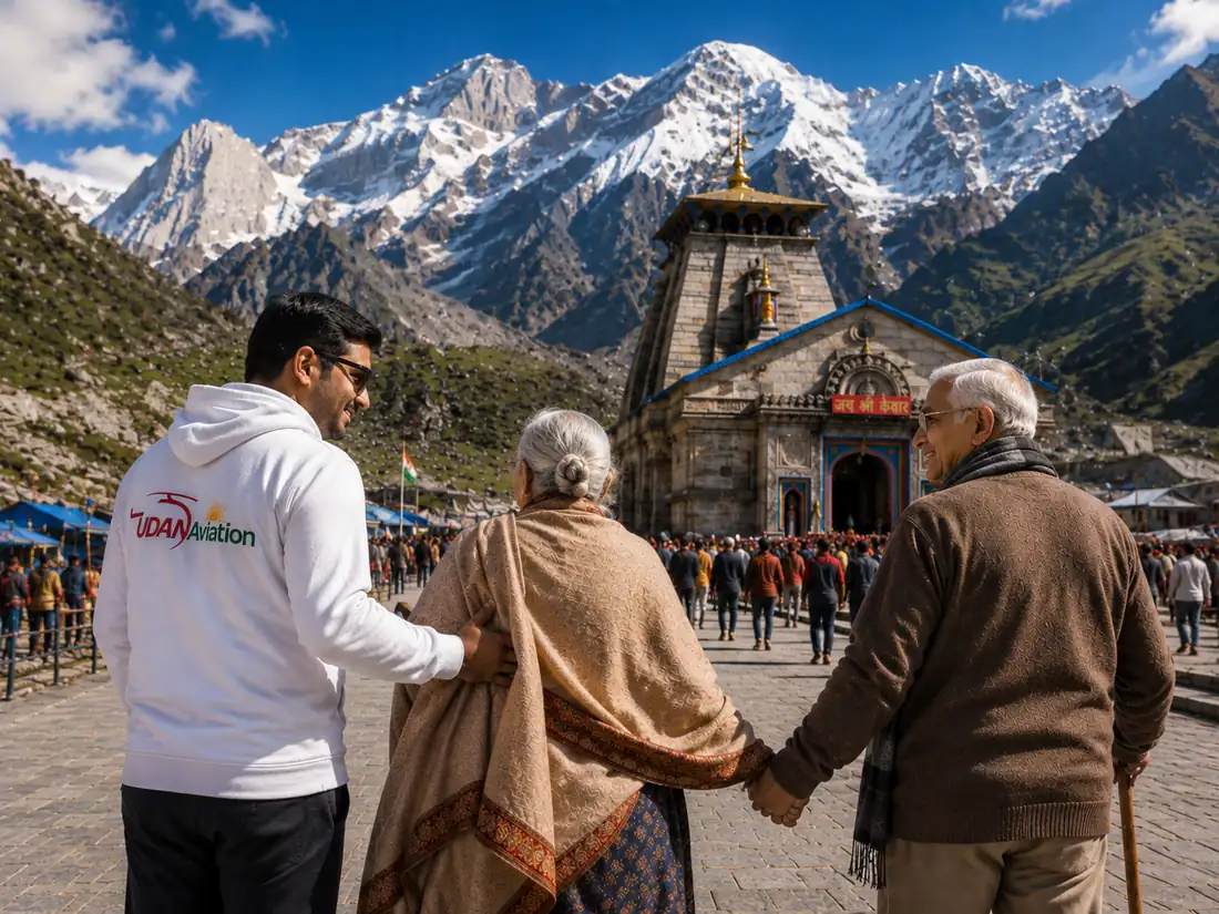 Senior traveller Kedarnath journey from Mumbai with Udan Aviation